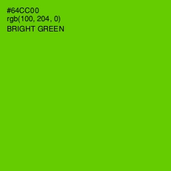 #64CC00 - Bright Green Color Image